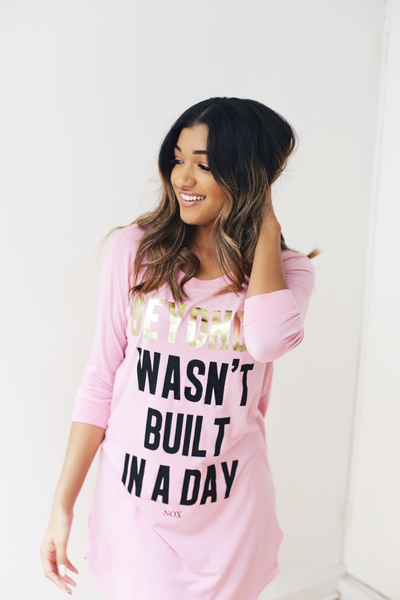 Beyonce Wasn't Built In A Day Sleep Tee