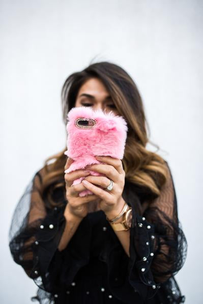 Baby Pink Fur iPhone Case